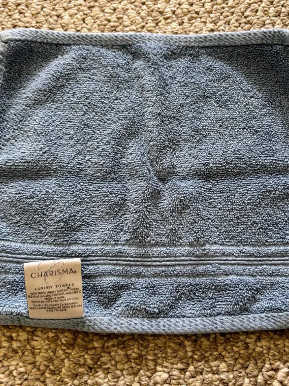 Charisma Luxury Washcloth in Blue